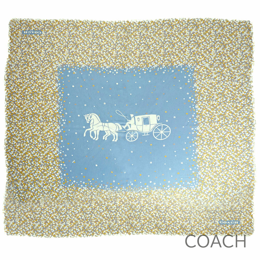 コーチ コーチ COACH スカーフ レディース ストール 花柄 馬車モチーフ 【送料無料（ネコポス メール便）】 ブランド コーチ正規品販売店 直営アウトレット店より直輸入