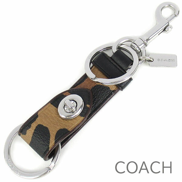 コーチ COACH キーホルダー レディース バッグチャーム キーリング ヒョウ柄 豹柄 レオパード柄 ナスカン付き 【送料無料（ネコポス メール便）】 ブランド コーチ正規品販売店 直営アウトレット店より直輸入のサムネイル