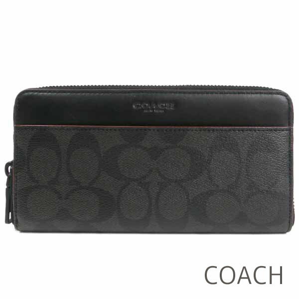 コーチ COACH 財布 メンズ レディース 長財布 シグネチャー ラウンドファスナー 【送料無料】