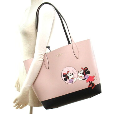 ケイトスペード kate spade バッグ レディース トートバッグ トート ディズニー ミニーマウス Disney コラボ商品 リバーシブル レザー 取り外し可能ポーチ付き A4収納可能 かばん 鞄 【送料無料】 ブランド ケイトスペード正規品販売店 直営アウトレット店より直輸入 あす楽