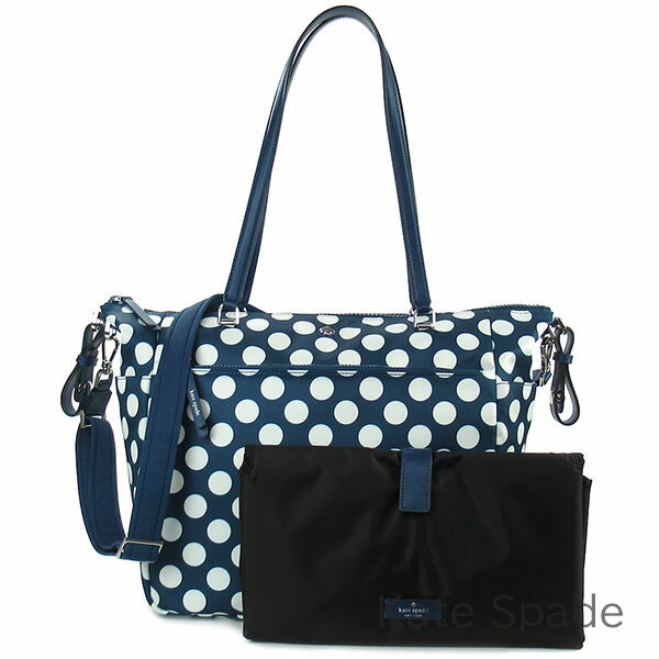 ケイトスペード kate spade バッグ レディース マザーズバッグ トートバッグ トート 2Way 水玉模様 ドット柄 ナイロン A4収納可能 肩掛け・斜めがけ可能 かばん 鞄 【送料無料】 ブランド ケイトスペード正規品販売店 直営アウトレット店より直輸入のサムネイル