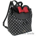 ケイトスペード kate spade バッグ レディース リュックサック リュック ディズニー ミニーマウス Disney コラボ商品 水玉模様 ドット柄 かばん 鞄 【送料無料】 ブランド ケイトスペード正規品販売店 直営アウトレット店より直輸入 【あす楽】