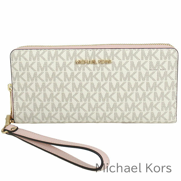 マイケル・コース 長財布 レディース 無料父の日ラッピング！ マイケル マイケルコース MICHAEL Michael Kors 財布 レディース 長財布 MK柄 シグネチャー ストラップ付き ラウンドファスナー 【送料無料】 ブランド マイケルコース正規品販売店 直営アウトレット店より直輸入 【あす楽】