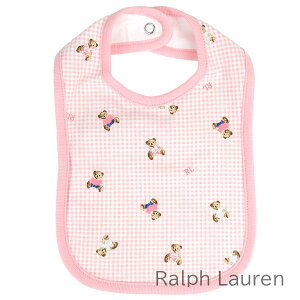 ラルフローレン ラルフ Ralph Lauren スタイ よだれかけ 出産祝い 女の子 ピンク ベビー 赤ちゃん ビブ お食事エプロン クマ 熊 チェック柄 【送料無料（ネコポス メール便）】 ブランド ラルフローレン正規品販売店 直営アウトレット店より直輸入