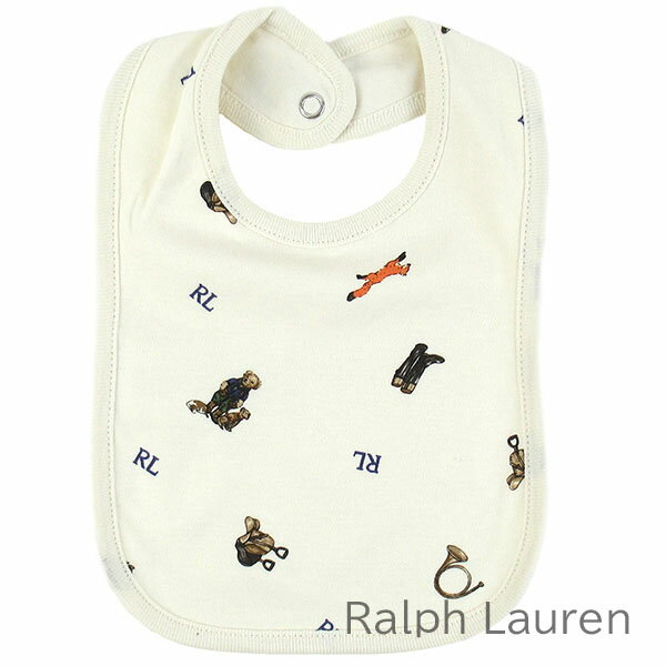 ラルフローレン ラルフ Ralph Lauren スタイ よだれかけ 出産祝い 男の子 ベージュ クリーム ベビー 赤ちゃん ビブ お食事エプロン クマ 熊 【送料無料（ネコポス メール便）】 ブランド ラルフローレン正規品販売店 直営アウトレット店より直輸入 【あす楽】