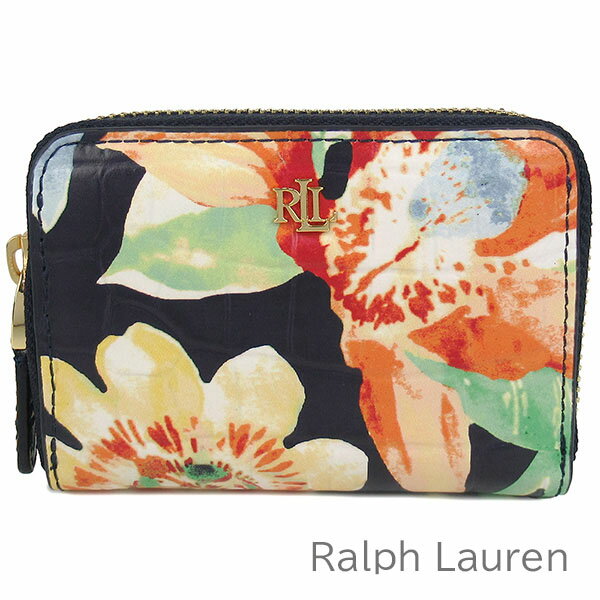 ローレン ラルフローレン Lauren Ralph Lauren 小銭入れ レディース ラルフ コインケース 名刺入れ カードケース 花柄 レザー ラウンドファスナー 【送料無料】 ブランド ラルフローレン正規品販売店 直営アウトレット店より直輸入 【あす楽】