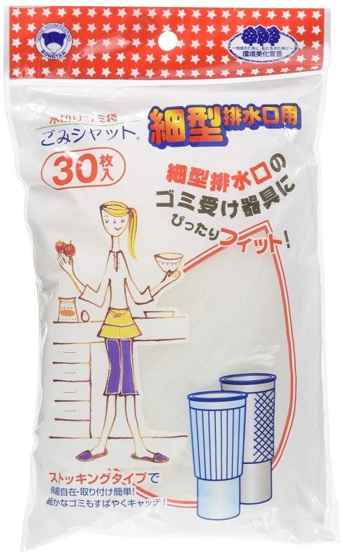 ボンスター 水切りゴミ袋 ごみシャット 細型排水口用 30枚入り ストッキングタイプ 伸縮自在で取り付け簡単 M-271