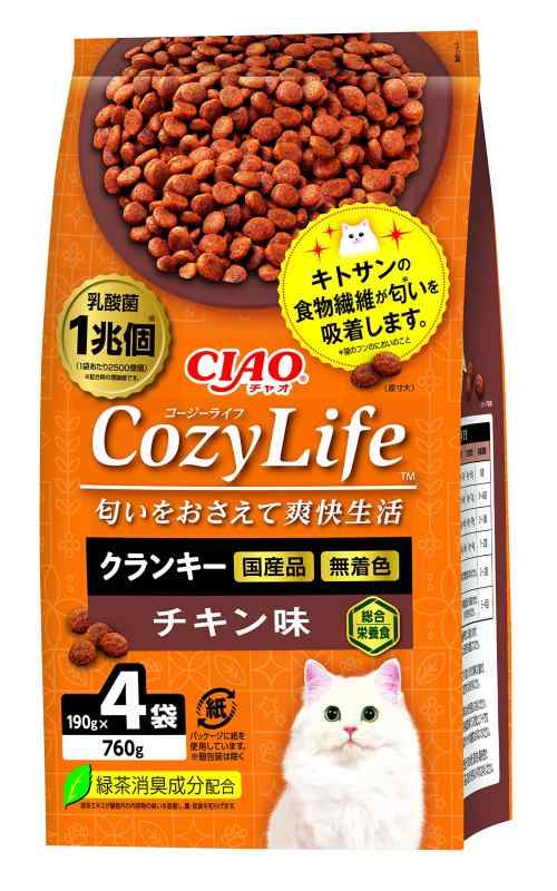 チャオ (CIAO) Cozy Life (コージーライフ) クランキー チキン味 190g×4袋