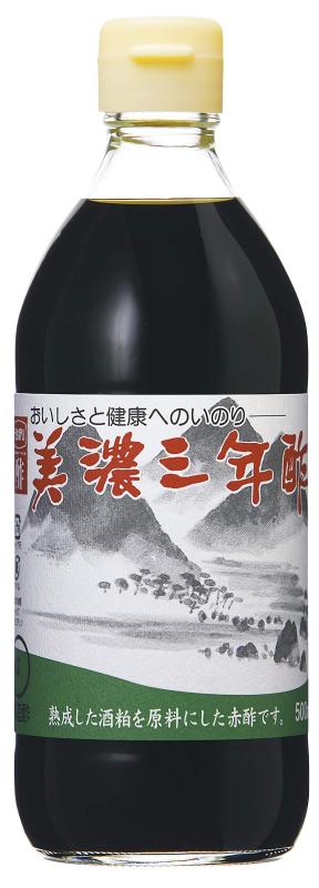 内堀醸造 美濃三年酢 500ml 穀物酢 粕酢 かす酢 米酢 調味料 内堀 お酢 酢 純米酢 赤酢