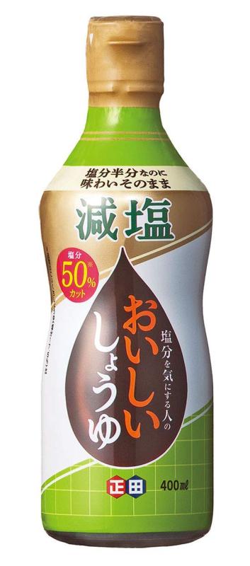 正田醤油 塩分を気にする人のおいしいしょうゆ 400ml×4本のサムネイル