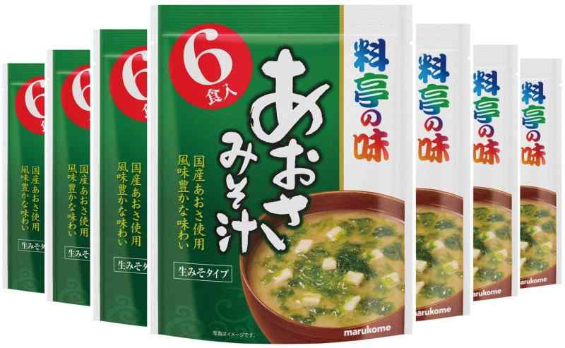 【国産あおさ使用】 マルコメ お徳用 料亭の味 あおさ 即席味噌汁 6食×7袋のサムネイル