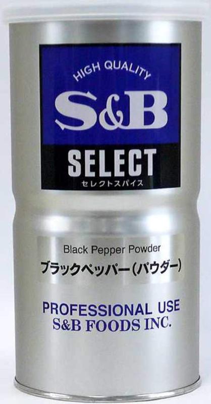 S&amp;B エスビー食品 セレクトスパイス L缶 ブラックペッパー (パウダー) 370g
