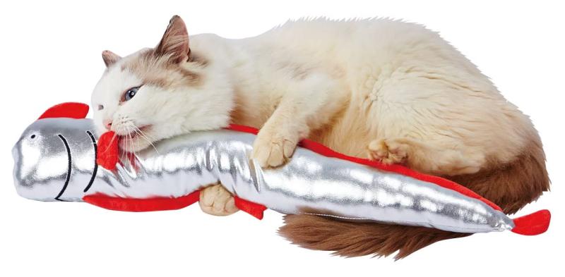 アドメイト (ADD. MATE) 猫用おもちゃ ながーいけりぐるみ 白銀なリュウグウノツカイ