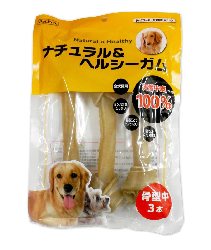 ペットプロ 犬用おやつ ナチュラル&ヘルシーガム 骨型 ミニ 18本入