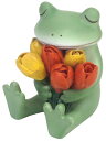 ダイカイ コポー チューリップを持つカエル