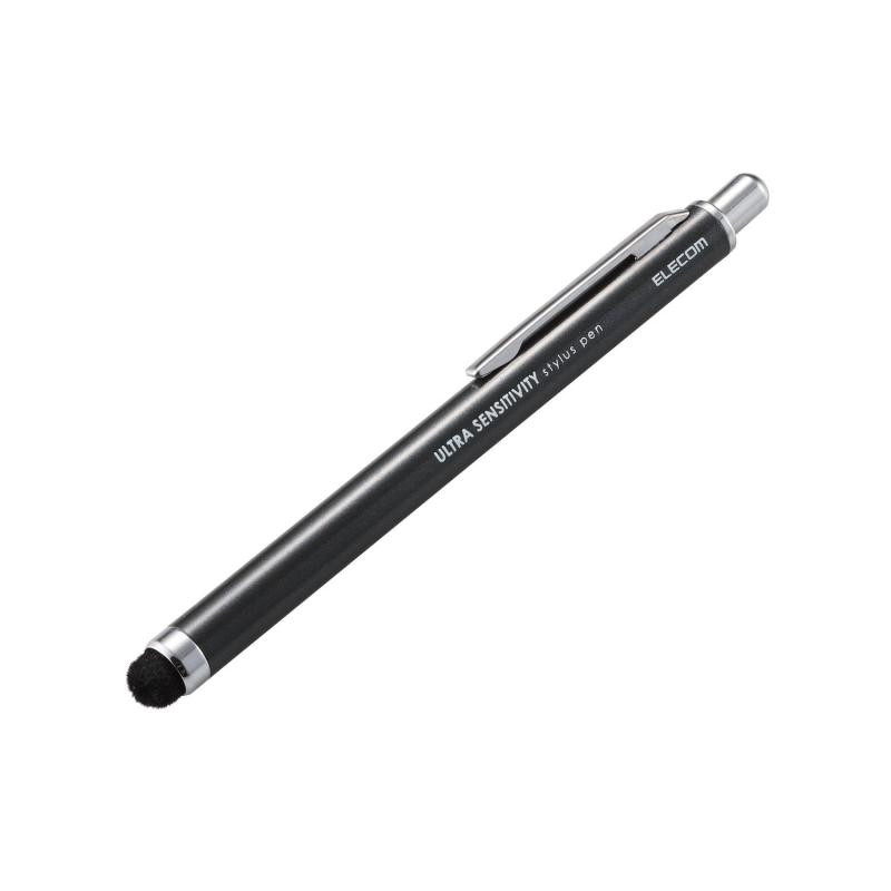 エレコム(ELECOM) タッチペン 超高感度タイプ ノック式 [ iPhone iPad android で使える] ブラック P-TPCNBK