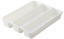 Belca 食器棚収納 カトラリートレー 3個セット 幅6.5×奥行26×高さ4.3cm ホワイト 連結式 SD-CT(3)