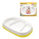 EDISONmama(エジソンママ) たっぷり入る深皿プレート 深さ3cm 授乳・食事用品 食器・テーブルウェア ラバー底面 滑りにくい 手前にごはんが集まる あつまるプレート 500ml 安定感