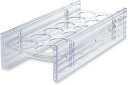 伊勢藤(ISETO) たまごラック エッグラック クリア 幅13.3×奥行31×高さ7.4cm 日本製 冷蔵庫ラック ストッパー付 冷蔵庫収納 隙間収納 節電 時短 整理 整頓 積み重ね 可能 たまご 買い置き I-619