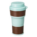 イセトウ(Isetou) 折りたたみ ボトル Cottle (コトル) チョコミント 450ml 幅9.4×奥行8.5×高さ8.2~16.5cm 日本製 水筒 耐熱100℃ 携帯用 パッキン カラビナ付 アウトドア スポーツ アスリート 登山 お手