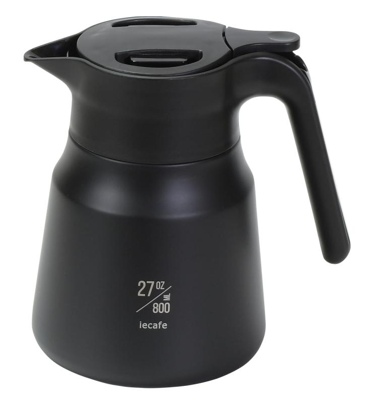 パール金属 コーヒー サーバー800ml ステンレス製 真空二重構造 保温 保冷 ブラック ieカフェ HB-6618