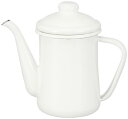 パール金属 コーヒー ドリップポット 0.6L ホーロー ブランキッチン ホワイトHB-3680