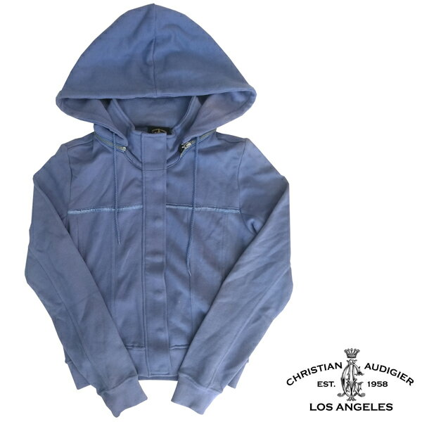 セール クリスチャンオードジェー レディース FITTED HOODIE COASTED BLUE ジップ パーカー ブルー フーディー Christian Audigier インポート ハリウッド セレブ カジュアル セレカジ 正規品 エドハーディー Ed Hardy ストリート ロック ブランド