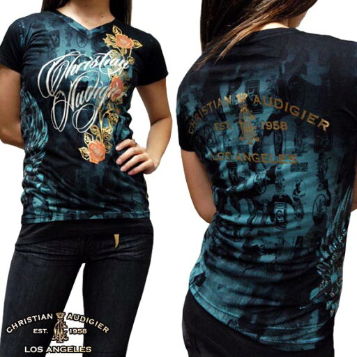 【セール】 クリスチャンオードジェー レディース Tシャツ Christian Audigier VIF ROSE ブラック ブルー インポート ハリウッド LAセレブ ファッション セレブ カジュアル セレカジ 正規品 エドハーディー Ed Hardy ストリート スタイル ブランド 【セール】 クリスチャンオードジェー レディース Tシャツ Christian Audigier VIF ROSE ブラック ブルー インポート ハリウッド LAセレブ ファッション セレブ カジュアル セレカジ 正規品 エドハーディー Ed Hardy ストリート スタイル ブランド