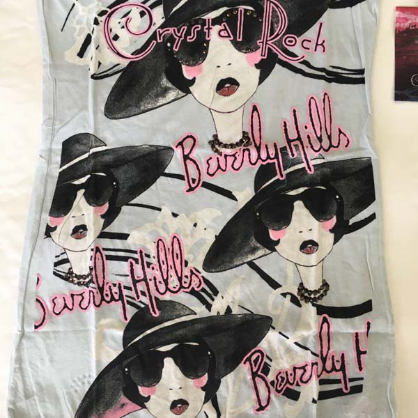 【50%OFF セール】【送料無料】CRYSTAL ROCK クリスタルロック ラインストーン チュニック Tシャツ CHRISTIAN AUDIGIER クリスチャンオードジェー レディース BEVERLY HILLS スカイ ファッション セレブ カジュアル エドハーディー Ed Hardy スタイル ブランド