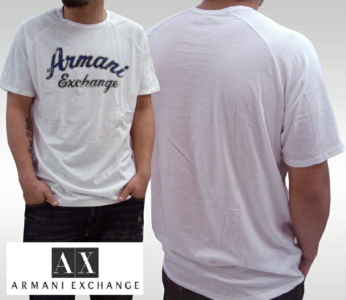 A|X Armani Exchange アルマーニエクスチェンジ メンズ 半袖 Tシャツ ラグラン ホワイト アメカジ イタカジ セレカジ インポート カジュアル スタイル ファッション