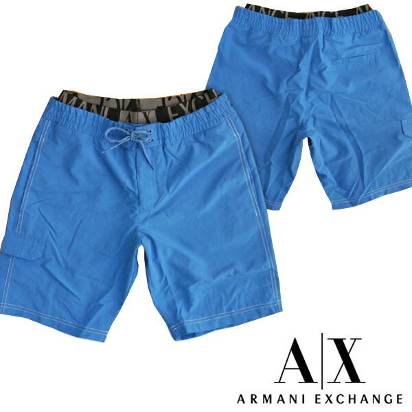 Information ■商品名 A|X Armani Exchange アルマーニエクスチェンジ メンズ 水着 レイヤード ブルー インナーメッシュ付き ストレッチ スイムウェア ボードショーツ パンツ アメカジ サーフ セレカジ インポ...