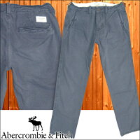 アバクロメンズダメージチノパンウォッシュネイビースリムストレートパンツAbercrombie&Fitchアバクロンビー&フィッチSafariサファリLEONレオンオーシャンズ雑誌掲載アメカジセレカジサーフファッションブランドスタイル正規商品047