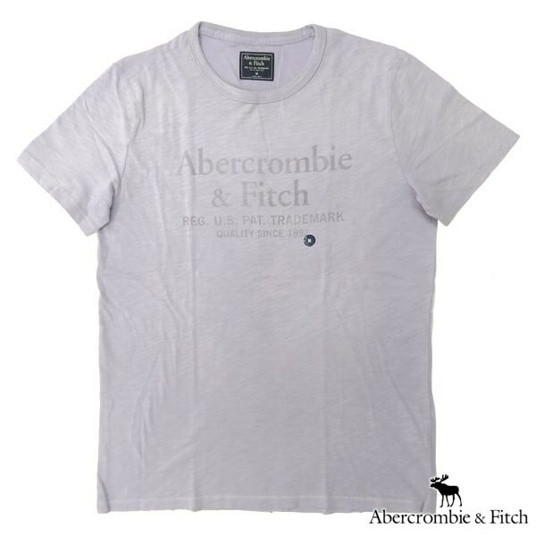 【送料無料】【セール】 アバクロ 【200種類の品揃え】 Abercrombie Fitch アバクロンビー＆フィッチ メンズ ダメージ 半袖 Tシャツ ABERCROMBIE AND FITCH A F ライトパープル アメカジ ブランド ファッション インポート カジュアル ヴィンテージ スタイル 正規 商品 138