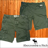 アバクロメンズカーゴパンツハーフパンツグリーンショーツAbercrombie&Fitchアバクロンビー&フィッチインポートカジュアルSafariサファリLEONレオンオーシャンズ雑誌掲載アメカジセレカジサーフストリートファッションブランドスタイル正規商品035