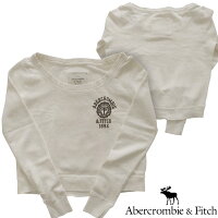アバクロAbercrombie&Fitchアバクロンビー&フィッチレディース1ポイントスウェットトレーナーホワイトアメカジブランドファッションインポートカジュアルヴィンテージスタイル正規商品