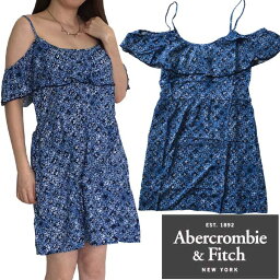 アバクロンビー＆フィッチ 【送料無料】【セール】 アバクロ 【200種類の品揃え】 Abercrombie&Fitch アバクロンビー＆フィッチ レディース ワンピース ネイビー ブルー キャミソール デザインカラー アメカジ ブランド ファッション インポート カジュアル ヴィンテージ スタイル 正規 商品