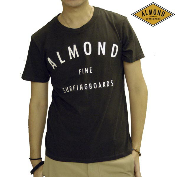 【送料無料】【セール】 アーモンドサーフボードデザイン Tシャツ ブラック ライフスタイルブランド Almond Surfboards & Design メンズ Fine サーフ ブランド サーフィン インポート カジュアル Safari サファリ オーシャンズ 雑誌掲載 ハリウッド ファッション