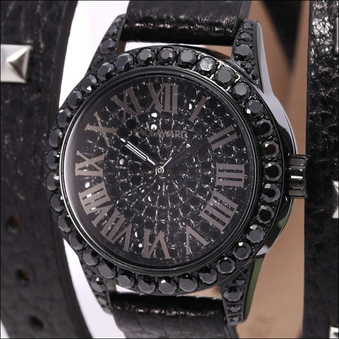 ＼店内全品ポイント11倍／ 送料無料 フェイスアワード レディース 腕時計 ブラック FACEAWARD 時計 ウォッチ レザーブレスレット スワロフスキー Grace-P BK/BK/BKL FA006S2L 芸能人 多数着用 ブランド ジルコニア アクセサリー ジュエリー セレブ カジュアル