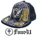 【送料無料】【LA直輸入】 Four41 Los Angeles フォーフォーティーワン キャップ プレート ブラック 062 インポート メンズ レディース 帽子 インポート セレブ セレカジ アメカジ ストリート サーフ LA セレブ Ed Hardy エドハーディー ファッション ロック スタイル
