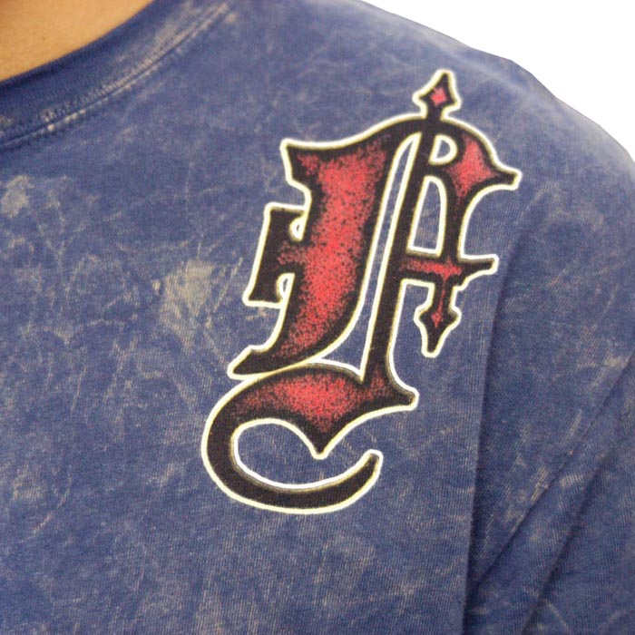 ＼店内全品ポイント11倍／ 50%OFF セール Four41 Los Angeles フォーフォーティーワン メンズ ラインストーン Tシャツ ピースイーグル ネイビー M-13 スワロフスキー インポート セレブ ブランド アフリクション Ed Hardy エドハーディー ロック