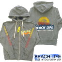 ビーチライフ メンズ パーカー BEACHLIFE by REX SURF 指穴付き フーディー インポート サーフ ブランド 雑誌 掲載 サーフ系 カジュアル スタイル ハリウッド セレブ ファッション