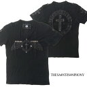 セインツシンフォニー THE SAINTS SINPHONY メンズ Tシャツ Vネック BLACK BIRD ブラック セイントシンフォニー 半袖 シャツ セインツ シンフォニー LAセレブ セレカジ カジュアル ファッション ロック スタイル Ed Hardy エドハーディー 好きに