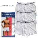 Tommy Hilfiger TOMMY HILFIGER トミー フィルフィガー メンズ ボクサーパンツ ホワイト 3枚入 3枚組 3PACK TRUNKS STRETCH PRO トランクス 男性 白 セット SET アンダー ウェア 下着 インポート ブランド ファッション カジュアル アメカジ セレカジ ストリート サーフ スタイル 正規 商品