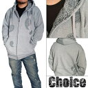 【セール】 choice チョイス ペイズリー メンズ パーカー グレー バンダナ バンダナ柄 ジップパーカー LA インポート ストリート スタイル ロサンゼルス ブランド HIPHOP ウェアー B系 服 ダンス PROCLUB プロクラブ ウェア アメカジ ヒップホップ ファッション