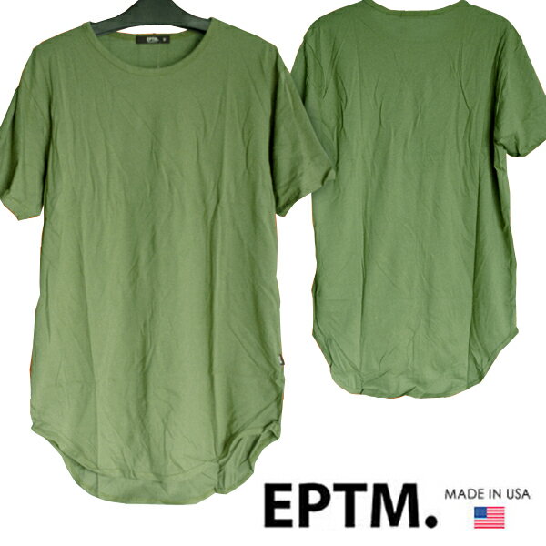 Rakuten - 30%OFF セール EPTM エピトミ Tシャツ メンズ ロング丈 アーミー 丈長 無地 半袖 ストリート ブランド HIPHOP B系 服 ダンス ヒップホップ カジュアル ウェア