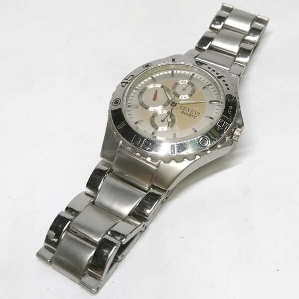 ＼店内全品ポイント11倍／ 送料無料 GENEVA 腕時計 カスタム ウォッチ シルバーカラー クオーツ メンズ 時計 ラグジュアリー ブランド セレブ ウォッチ メンズウォッチ セレカジ レディース アクセサリー パーティー カジュアル ジュエリー