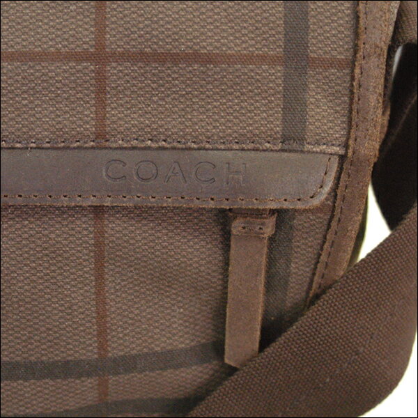 COACHコーチショルダーバッグメンズバッグブラウンキャムデンキャンバスタッターソールメッセンジャーカバン鞄インポートファッションブランドアメカジセレカジ雑誌掲載ハリウッドセレブスタイル正規商品セール