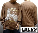 【セール】 クルーズウェア メンズ 長袖 Tシャツ ブラウン ロンT CRUE'S WEAR Love Cruising クルーズ ローライダー ローチャリ ストリート スタイル HIPHOP ウェアー B系 服 ヒップホップ 西海岸 ファッション カジュアル ブランド ウェア 大きいサイズ セール 2L 3L 4L 5L