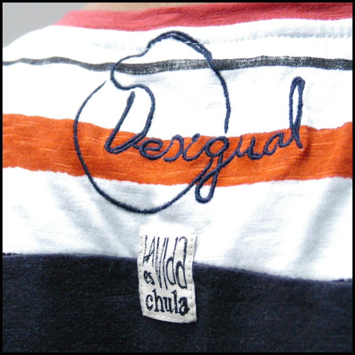 【30%OFF セール】デシグアル Desigual メンズ Tシャツ ボーダー 半袖 Vネック tシャツ 31T1407 スペイン セレブ セレカジ ヨーロピアン ファッション インポート ブランド アメカジ セレブ カジュアル スタイル 正規
