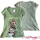 【50%OFFセール】【送料無料】 エドハーディー【200種類の品揃え】レディース 半袖 Tシャツ Ed Hardy エド・ハーディー 正規品 セレブ 着用 サファリ ファッション ブランド スタイル